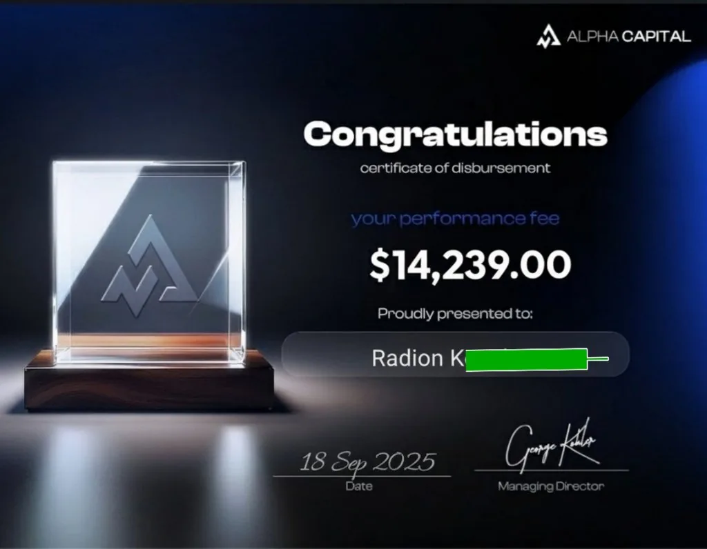 Alpha Capital - Radion $14,239.00
