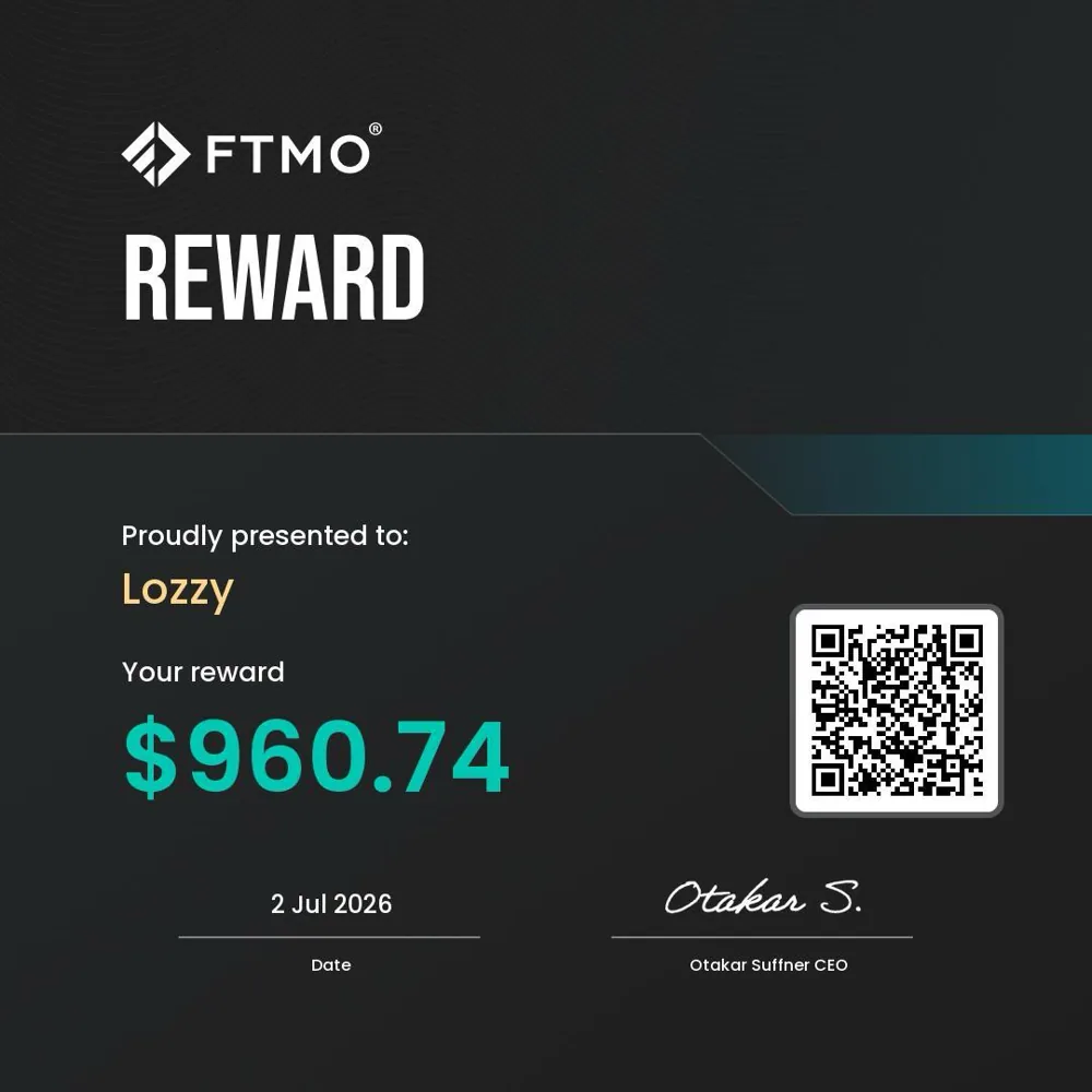 FTMO Reward - Lozzy $960.74