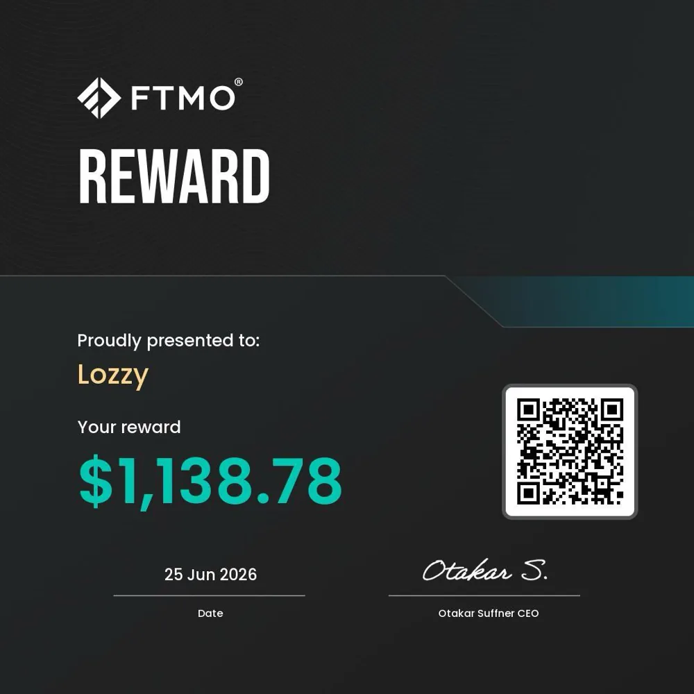FTMO Reward - Lozzy $1,138.78