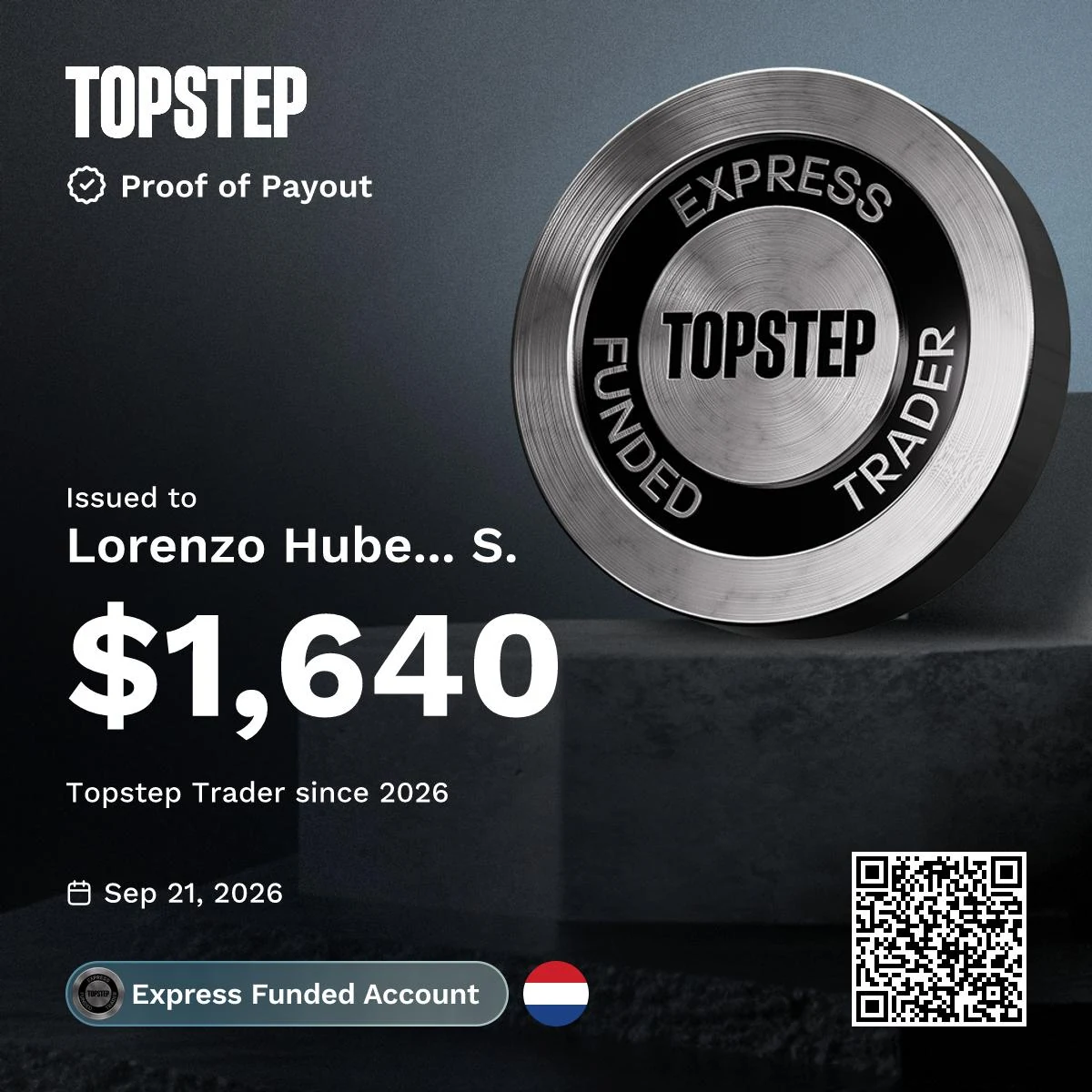 Topstep - Lorenzo $1,640