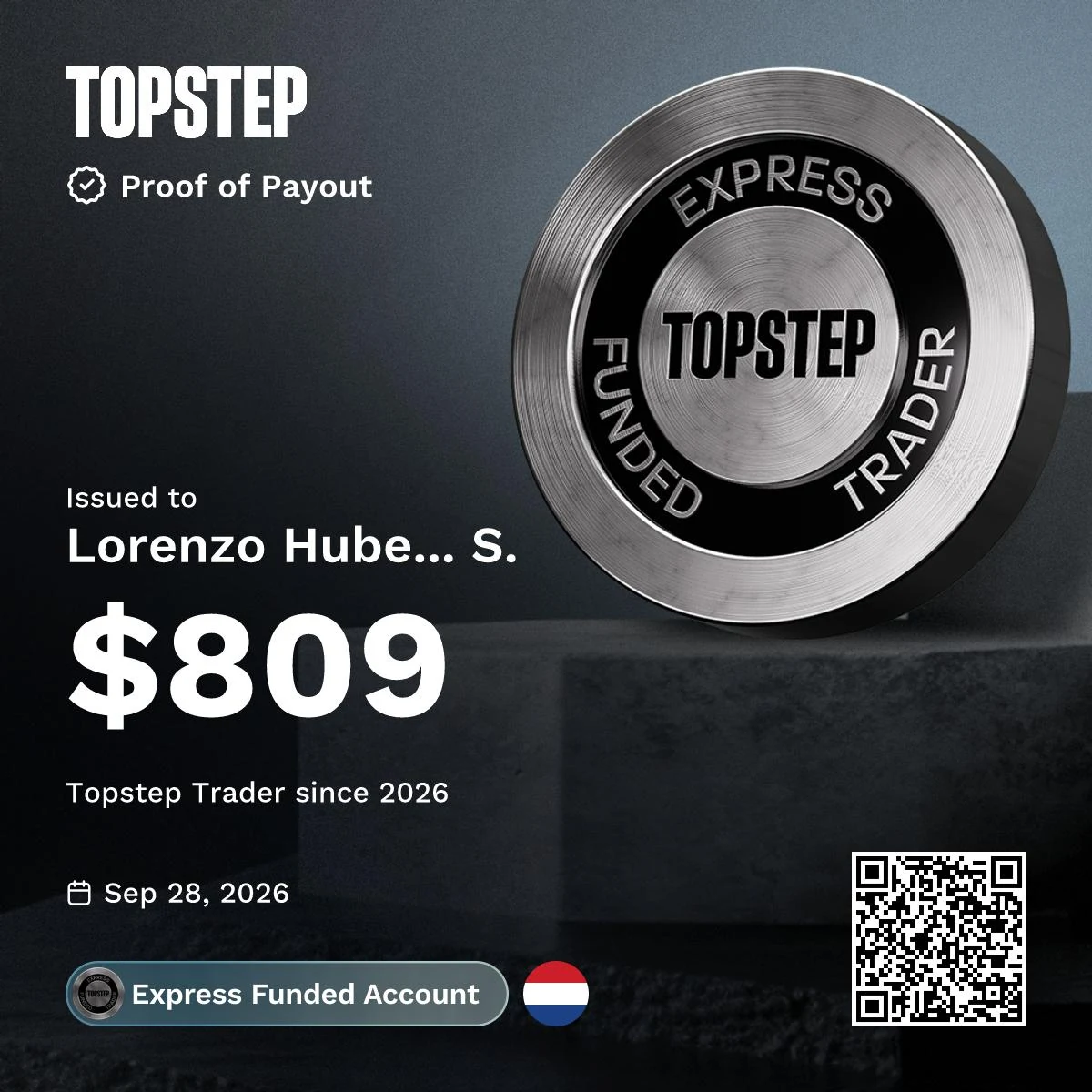 Topstep - Lorenzo $809