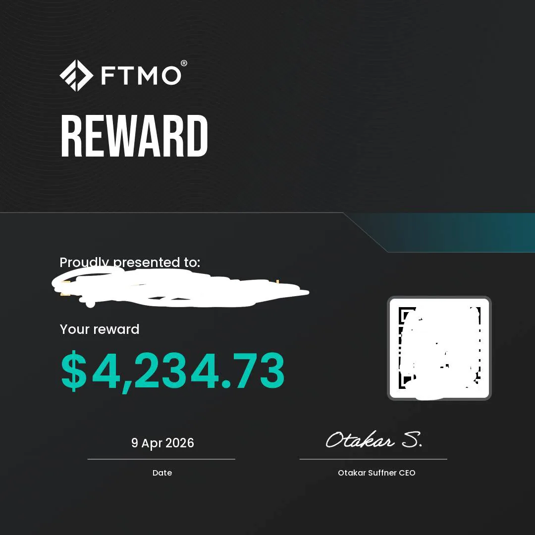 FTMO Reward - $4,234.73