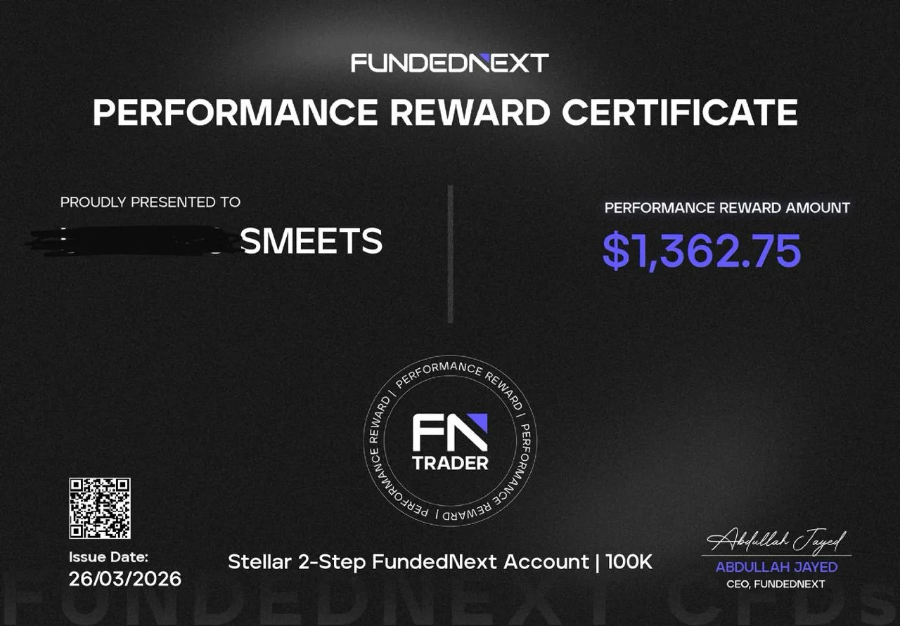 FundedNext - Smeets $1,362.75