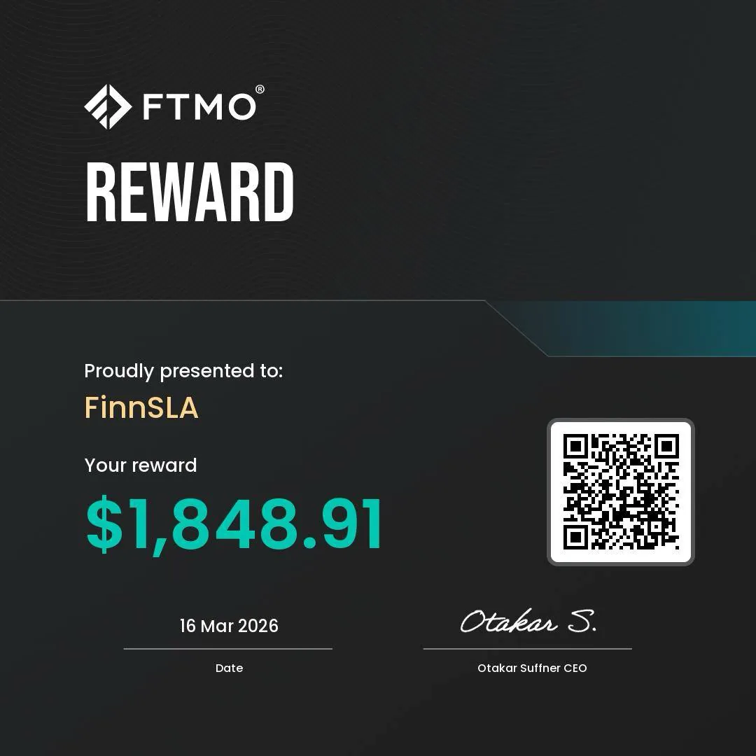 FTMO Reward - FinnSLA $1,848.91