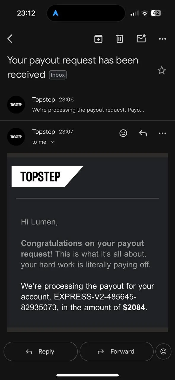 Topstep - Lumen $2,084